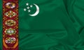 Silk Turkmenistan Flag Royalty Free Stock Photo