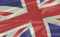 Silk Union Jack Flag Closeup