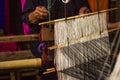 Silk weaving at north Thailand.