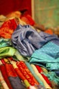 Silk and wool scarfs Royalty Free Stock Photo