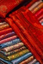 Silk and wool scarfs Royalty Free Stock Photo