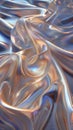 Silken waves in a soothing blend of holographic sheens. AI generated Royalty Free Stock Photo