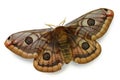 Silkmoth Saturnia pavoniella Royalty Free Stock Photo