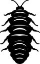 silkworm Black Silhouette Generative Ai
