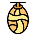 Silkworm cocoon icon illustrating sericulture process Royalty Free Stock Photo