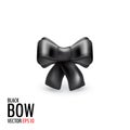 Silky black bow