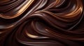 Silky Chocolate Swirls Texture. Generative ai