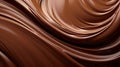 Silky Chocolate Swirls Texture. Generative ai