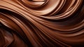 Silky Chocolate Swirls Texture. Generative ai