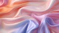 Silky fabric background in pink orange and blue pastel colors