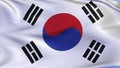 Silky Flag of South Korea Royalty Free Stock Photo