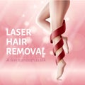 Silky Legs Skin Laser Hair Removal in Salon.