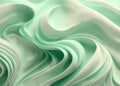 Pale green silky smooth abstract waves