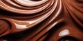 Silky Smooth Chocolate Swirls Flowing in a Lustrous Wavy Pattern with a Luxurious Glossy Finish