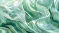 Silky smooth mint green fabric texture background