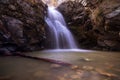 Silky Smooth Waterfall In The Wilderness Royalty Free Stock Photo