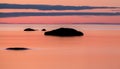 Silky sunset on Lake Vattern, Sweden Royalty Free Stock Photo