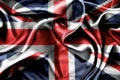 Silky UK flag Royalty Free Stock Photo