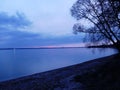 Silky Water Big Lake Dusia Lithuania Evening