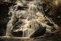 A Silky Waterfall Maneuvers a Rock Face
