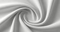 Silky white fabric with a smooth texture forms an elegant spiral pattern, creating a sen Royalty Free Stock Photo