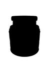 a sillhouette of food container.