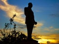 Sillhoutted statue of late prime minister of Sri Lanka, Hon. D.S.Senanayake.