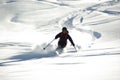 SILLIAN,AT - CIRCA MARCH 2011 - Skier leaves a track in deep snow circa March 2011 at Sillian,AT.