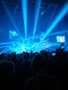 Sillouettes of spectators on a concert Royalty Free Stock Photo