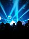 Sillouettes of spectators on a concert Royalty Free Stock Photo