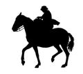 Horse and rider silhouette