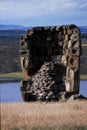 Sillustani - pre-Incan burial ground (tombs) on the shores of Lake Umayo near Puno, in Peru Royalty Free Stock Photo