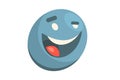 Silly blue smiley