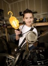 Silly Boy Mechanic Royalty Free Stock Photo