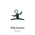 Silly human vector icon on white background. Flat vector silly human icon symbol sign from modern feelings collection for mobile