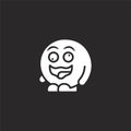 silly icon. Filled silly icon for website design and mobile, app development. silly icon from filled emoji people collection