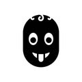Black solid icon for Silly, stupid and mindless