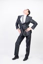 Silly man in suit Royalty Free Stock Photo