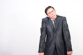 Silly man in suit Royalty Free Stock Photo