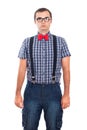 Silly nerd man portrait Royalty Free Stock Photo