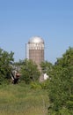 The Silo of a Barn That has Collapsed Royalty Free Stock Photo
