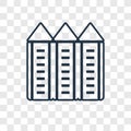 Silo concept vector linear icon isolated on transparent background, Silo concept transparency logo in outline style