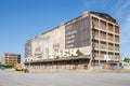 Silo and dry docks buildings with the wall painting