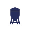 silo, grain storage icon on white