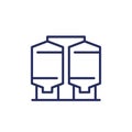silo, grain storage line icon