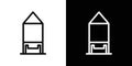 Silo icon vector set on white background Royalty Free Stock Photo