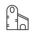 Silo icon vector sign and symbol isolated on white background, Silo logo concept , outline symbol, linear sign , outline symbol,