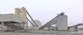 Silo`s and conveyor bands of a stone quarry