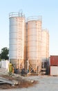 Silos Concrete Royalty Free Stock Photo
