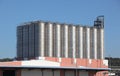 Silos in a oil refinery Royalty Free Stock Photo